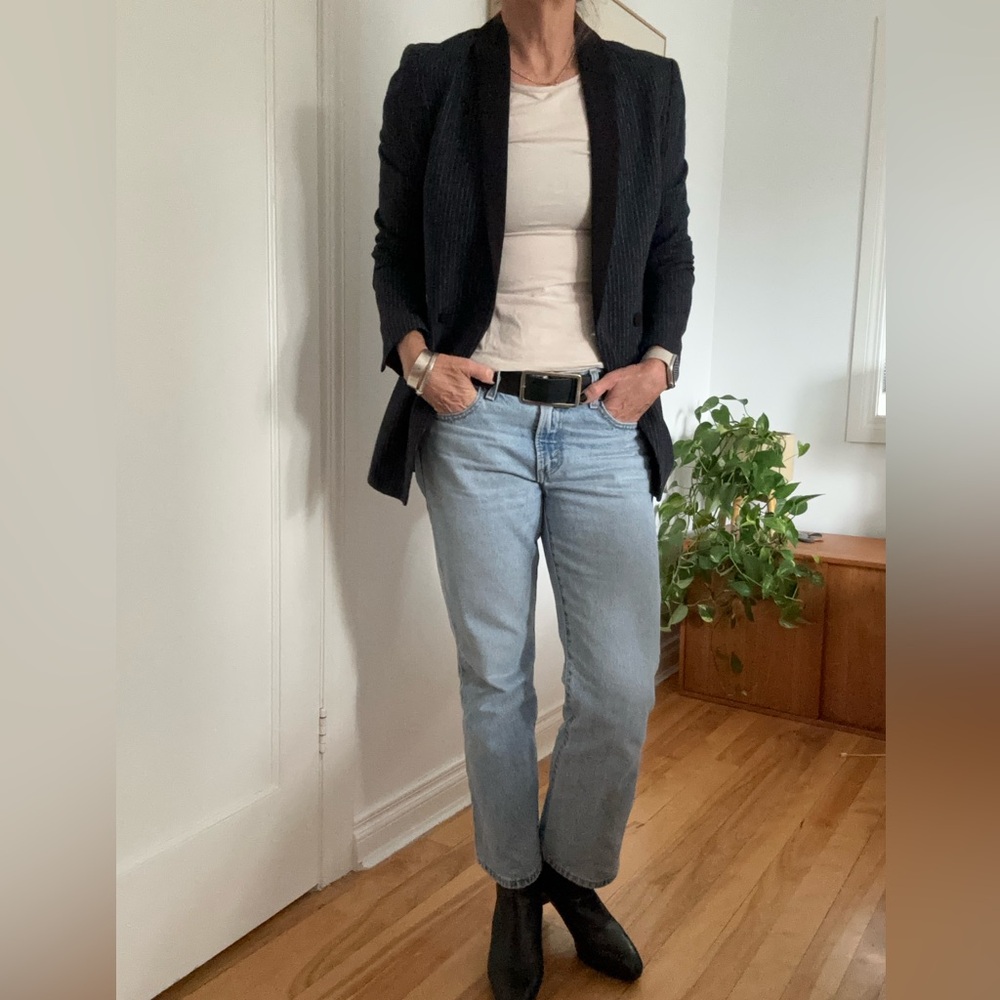 Maison Scotch shawl collar tuxedo style wool blend blazer